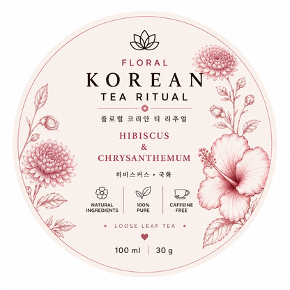 Té Floral Coreano Lion Beauty | Hibiscus & Crisantemo | Ritual de Bienestar y Equilibrio